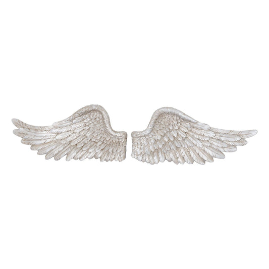 Antique Silver Horizontal Angel Wings - Eudemonia Home Goods