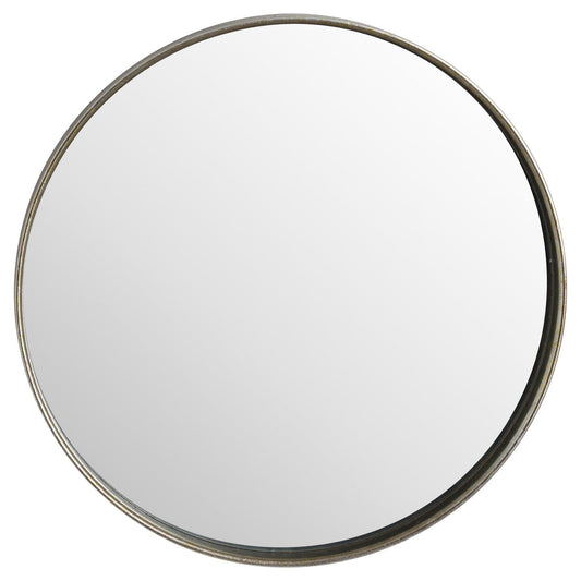 Large Bronze Narrow Edged Wall Mirror - Eudemonia Home Goods