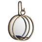 Small Bronze Wall Hanging Mirrored Candle Holder - Eudemonia Home Goods