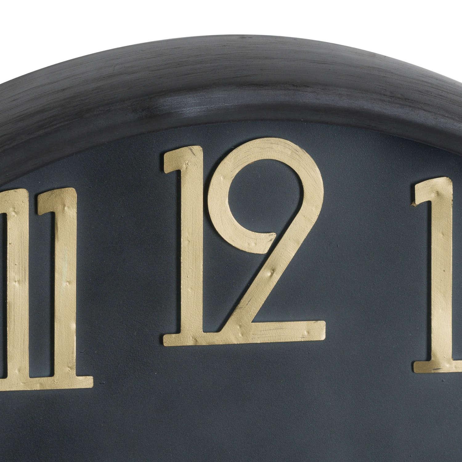 Soho Brass And Black Large Clock - Eudemonia Home Goods