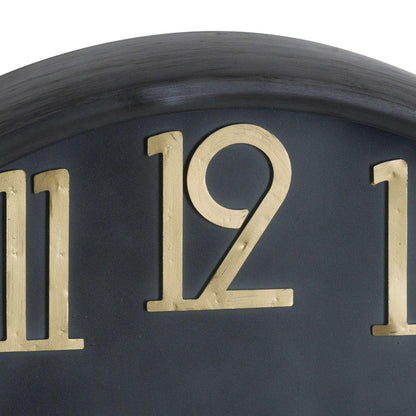 Soho Brass And Black Large Clock - Eudemonia Home Goods
