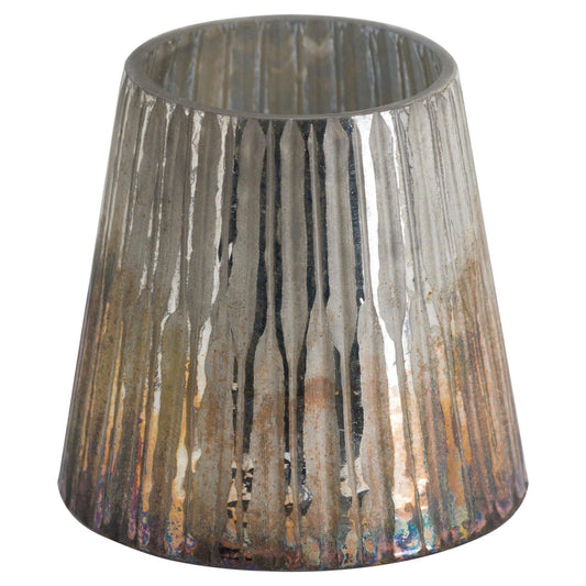 Grey And Bronze Ombre Conical Candle Holder - Eudemonia Home Goods