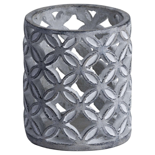 Geometric Stone Candle Hurricane - Eudemonia Home Goods