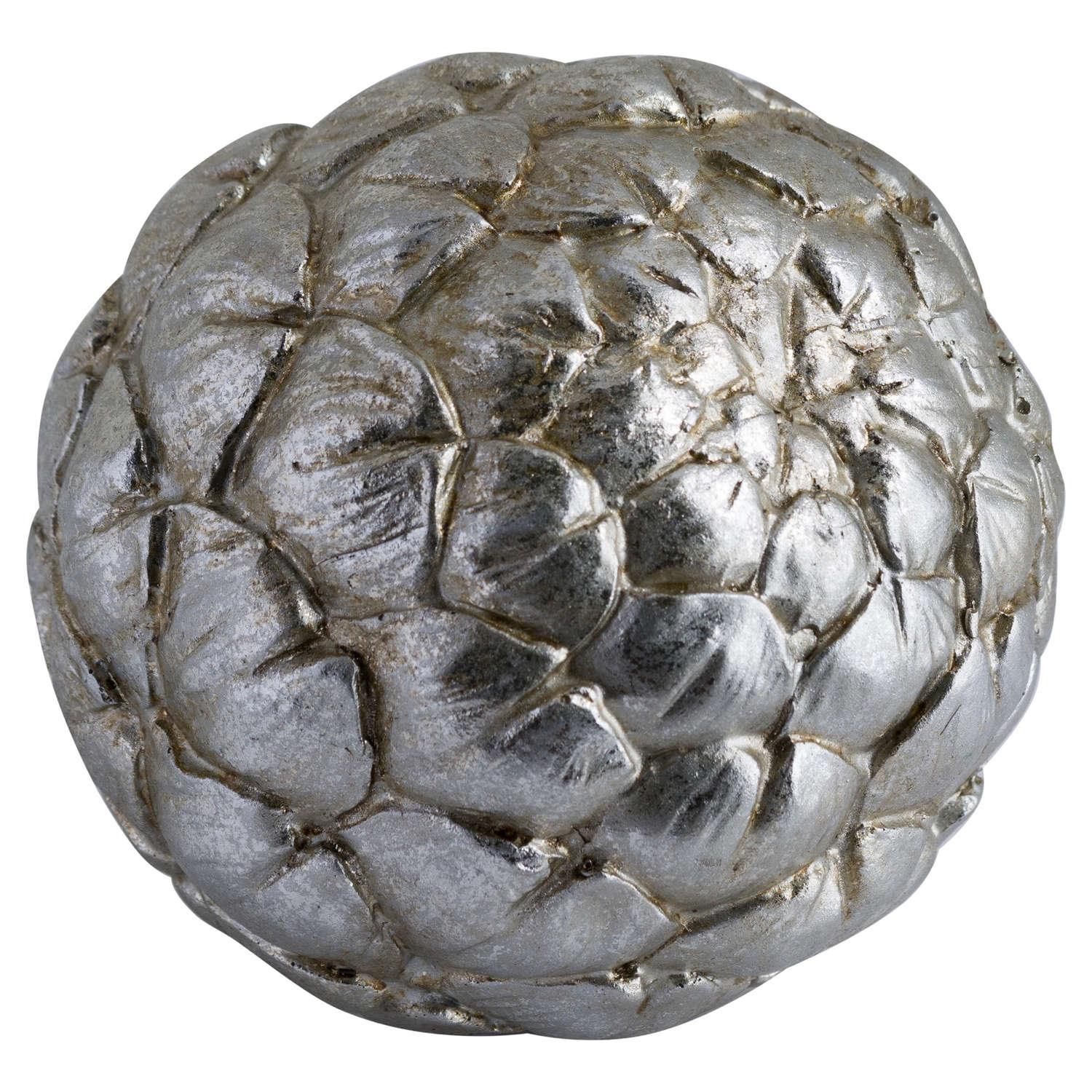Large Silver Artichoke Decoration - Eudemonia Home Goods