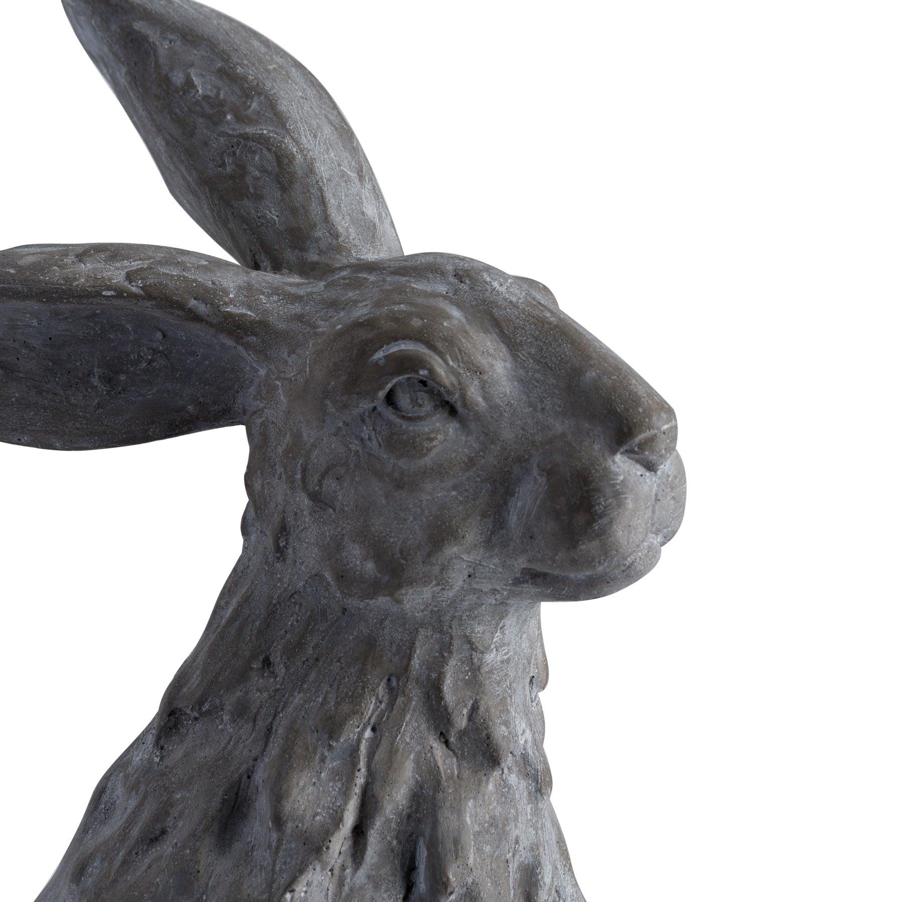 Large Sitting Outdoor Hare Statue - Eudemonia Home Goods