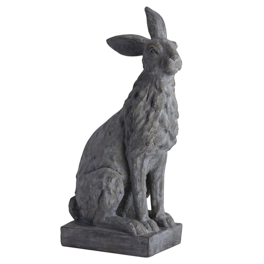 Large Sitting Outdoor Hare Statue - Eudemonia Home Goods