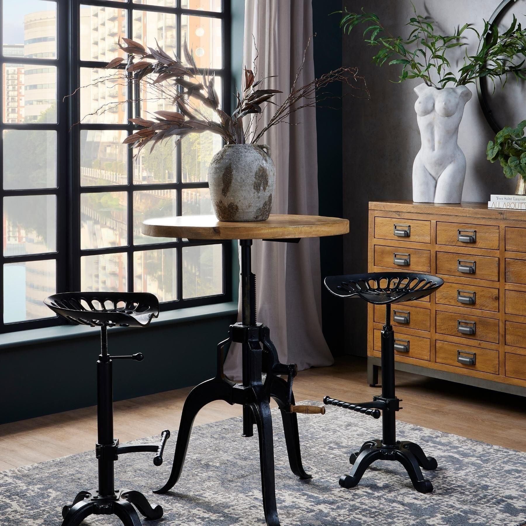 Draftsman Adjustable Bar Bistro Table - Eudemonia Home Goods