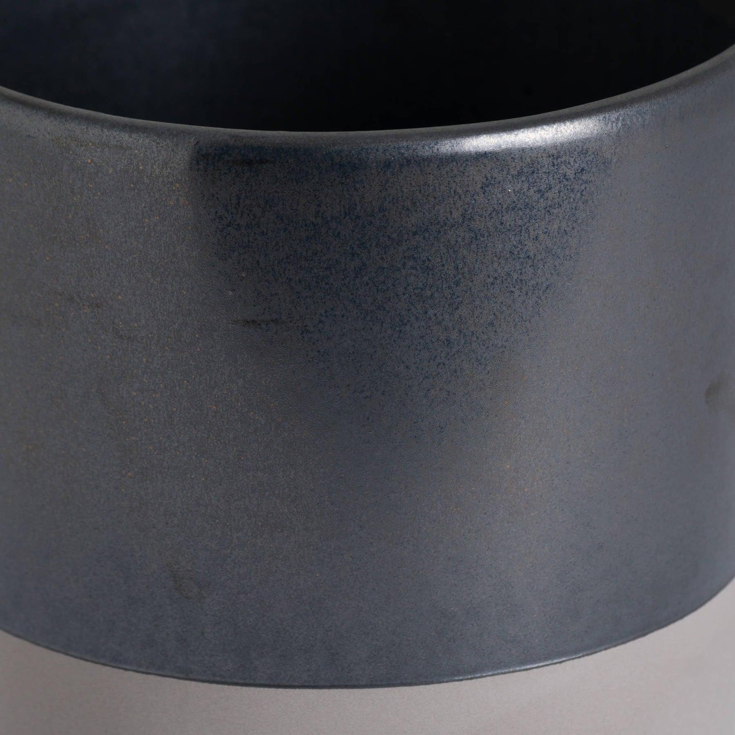 Large Metallic Grey Ceramic Planter - Eudemonia Home Goods