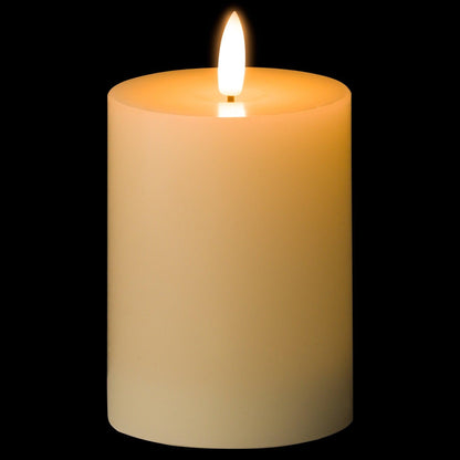 Luxe Collection Natural Glow 3 x 4 LED Ivory Candle - Eudemonia Home Goods