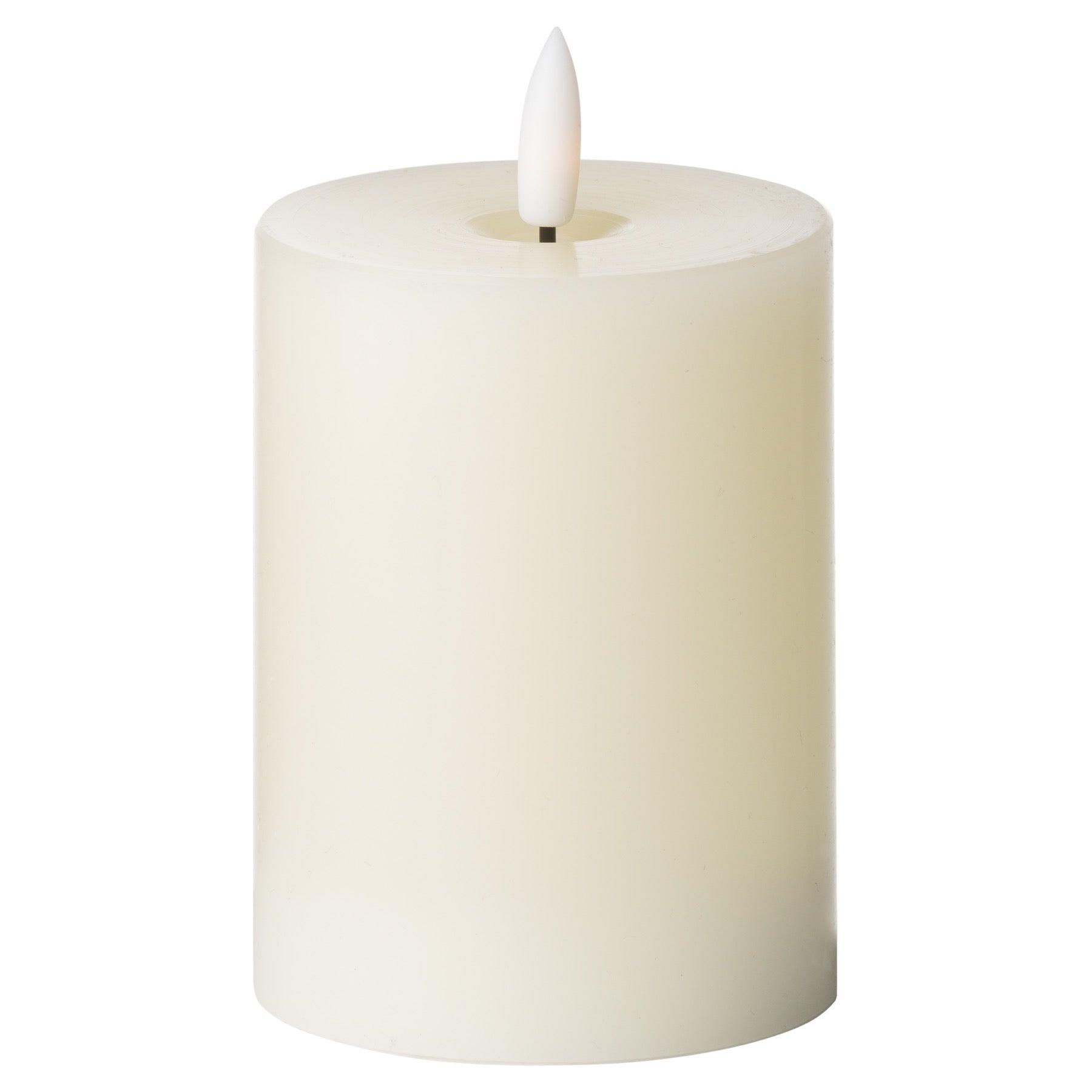 Luxe Collection Natural Glow 3 x 4 LED Ivory Candle - Eudemonia Home Goods