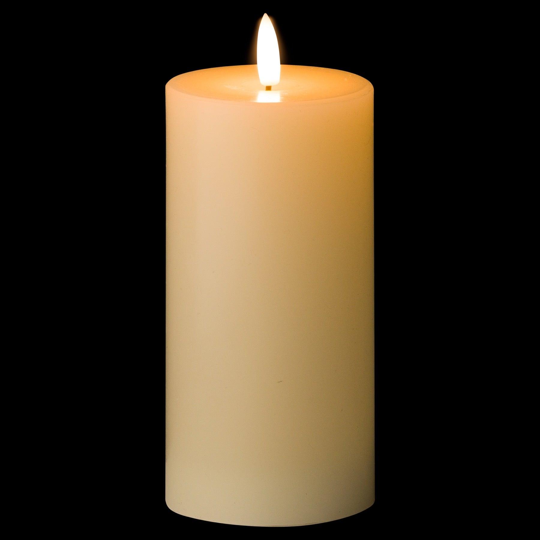 Luxe Collection Natural Glow 3 x 6 LED Ivory Candle - Eudemonia Home Goods