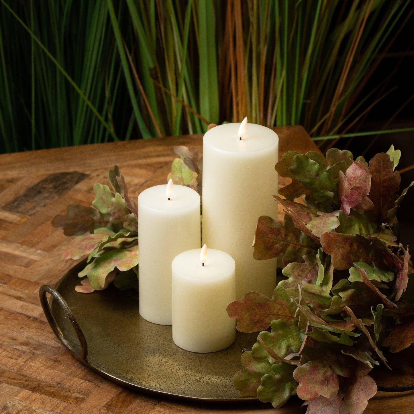 Luxe Collection Natural Glow 3 x 6 LED Ivory Candle - Eudemonia Home Goods