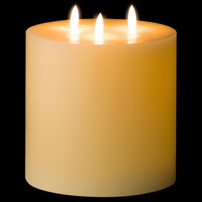 Luxe Collection Natural Glow 6 x 6 LED Ivory Candle - Eudemonia Home Goods