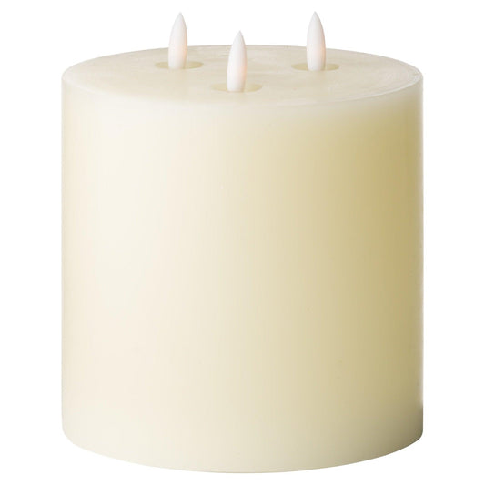 Luxe Collection Natural Glow 6 x 6 LED Ivory Candle - Eudemonia Home Goods