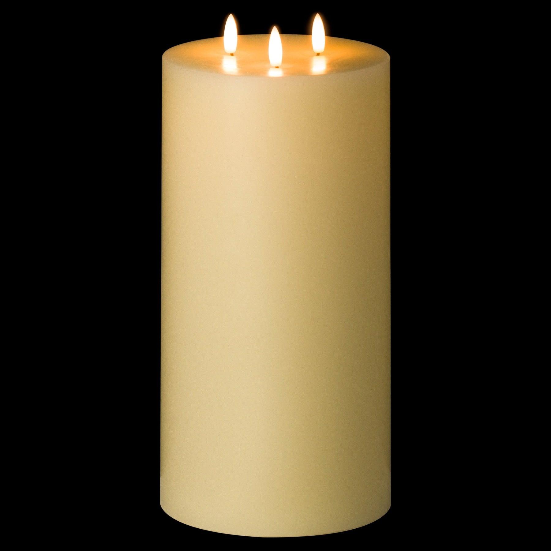 Luxe Collection Natural Glow 6 x 12 LED Ivory Candle - Eudemonia Home Goods