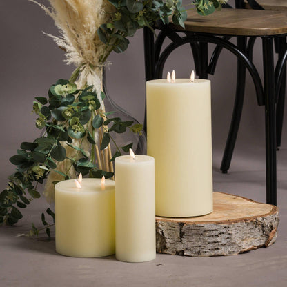 Luxe Collection Natural Glow 6 x 12 LED Ivory Candle - Eudemonia Home Goods