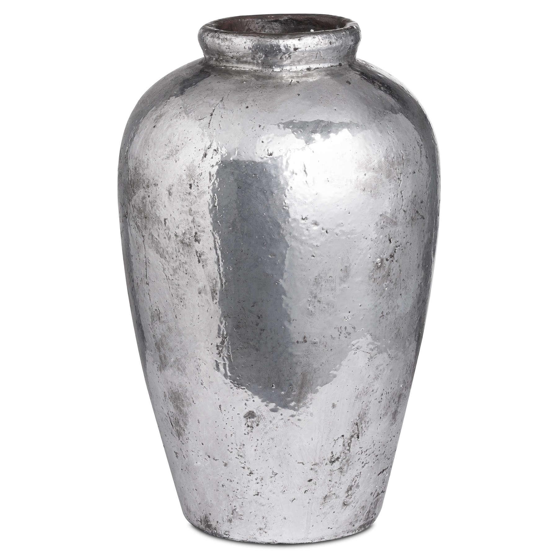 Tall Metallic Ceramic Vase - Eudemonia Home Goods