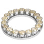 Large Circular Cast Aluminium Tray With Silver Glass Votives - Eudemonia Home Goods