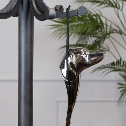 Silver Nickel Dog Head Detail Shoe Horn - Eudemonia Home Goods