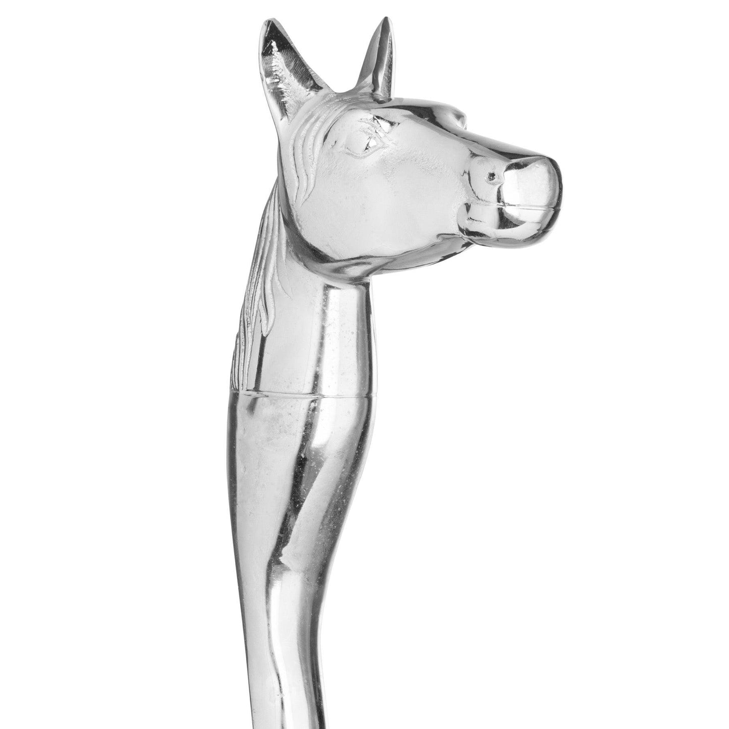 Silver Nickel Horse Head Detail Shoe Horn - Eudemonia Home Goods