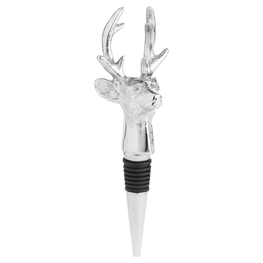 Silver Nickel Reindeer Bottle Stopper - Eudemonia Home Goods