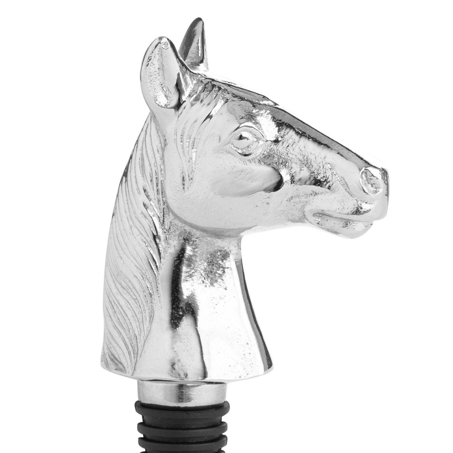 Silver Nickel Horse Bottle Stopper - Eudemonia Home Goods