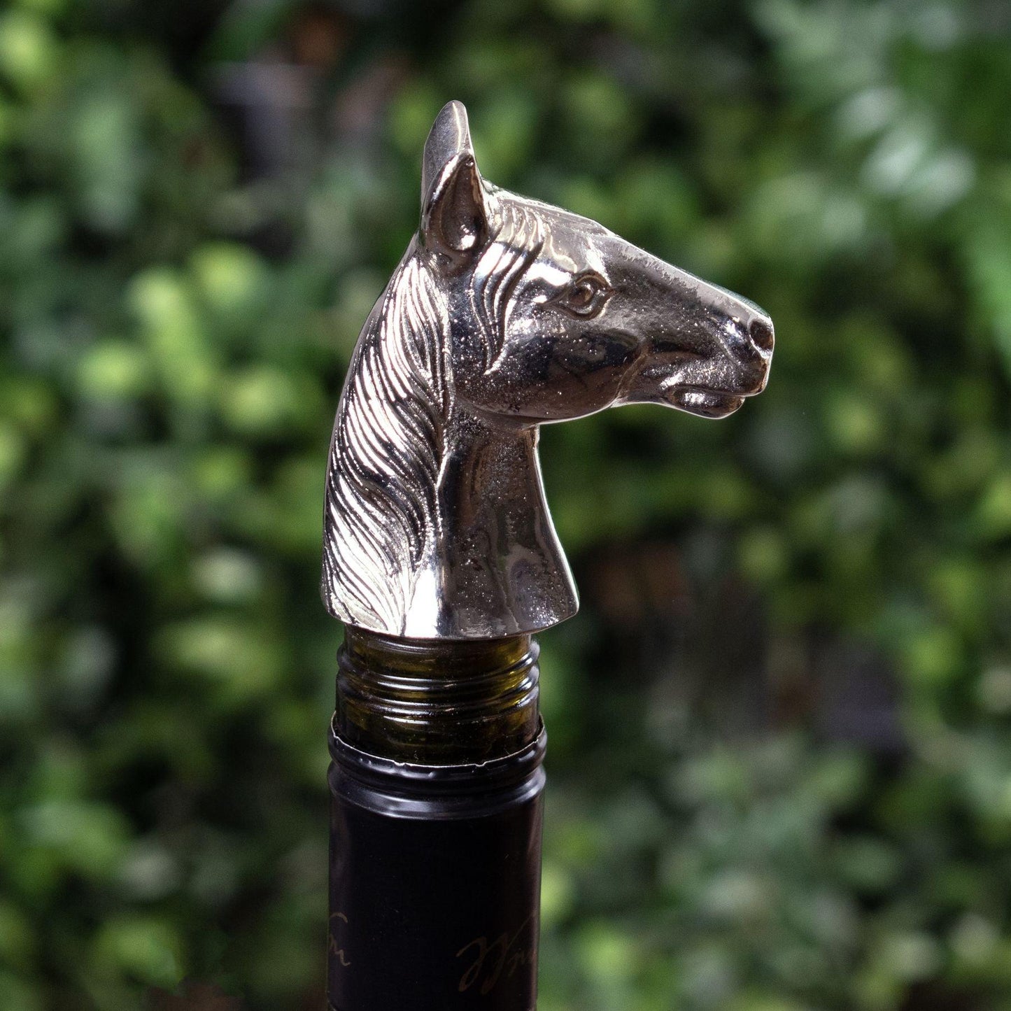Silver Nickel Horse Bottle Stopper - Eudemonia Home Goods