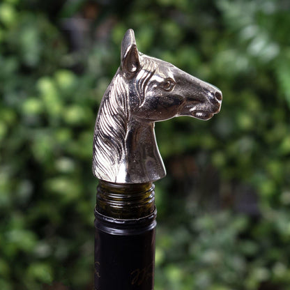 Silver Nickel Horse Bottle Stopper - Eudemonia Home Goods