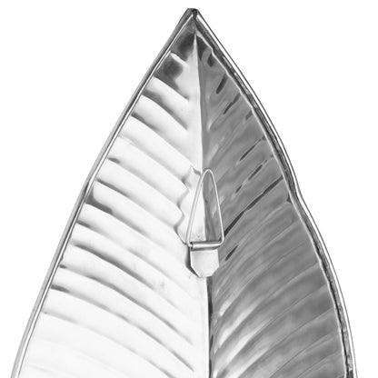 Large Silver Leaf Wall Hanging Candle Holder - Eudemonia Home Goods