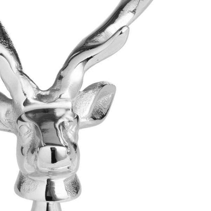 Silver Nickel Stag Head Detail Bottle Opener - Eudemonia Home Goods