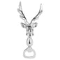 Silver Nickel Stag Head Detail Bottle Opener - Eudemonia Home Goods