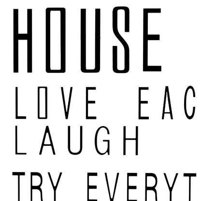 Large Glass House Rules Wall Art - Eudemonia Home Goods