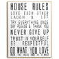 Large Glass House Rules Wall Art - Eudemonia Home Goods