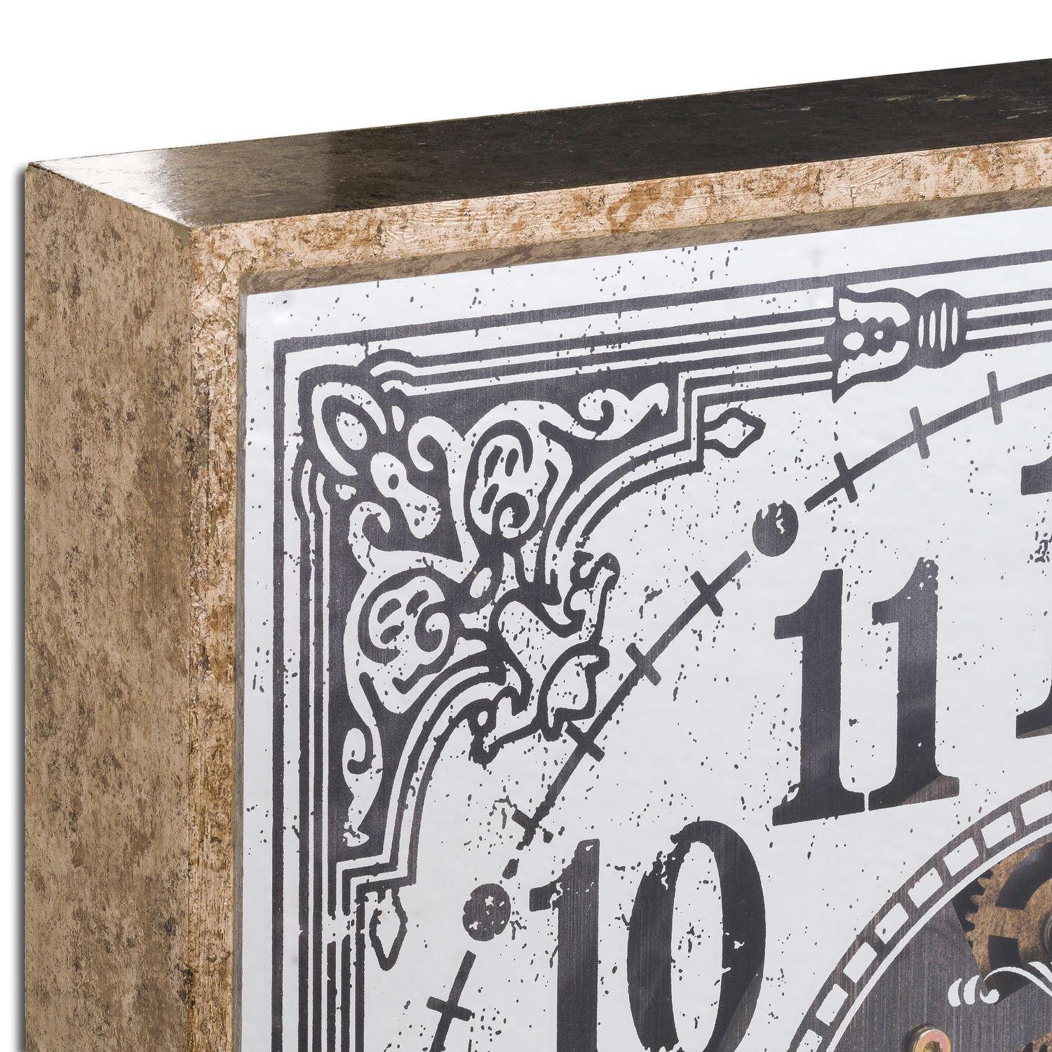 Mirrored Moving Mechanism Wall Clock - Eudemonia Home Goods