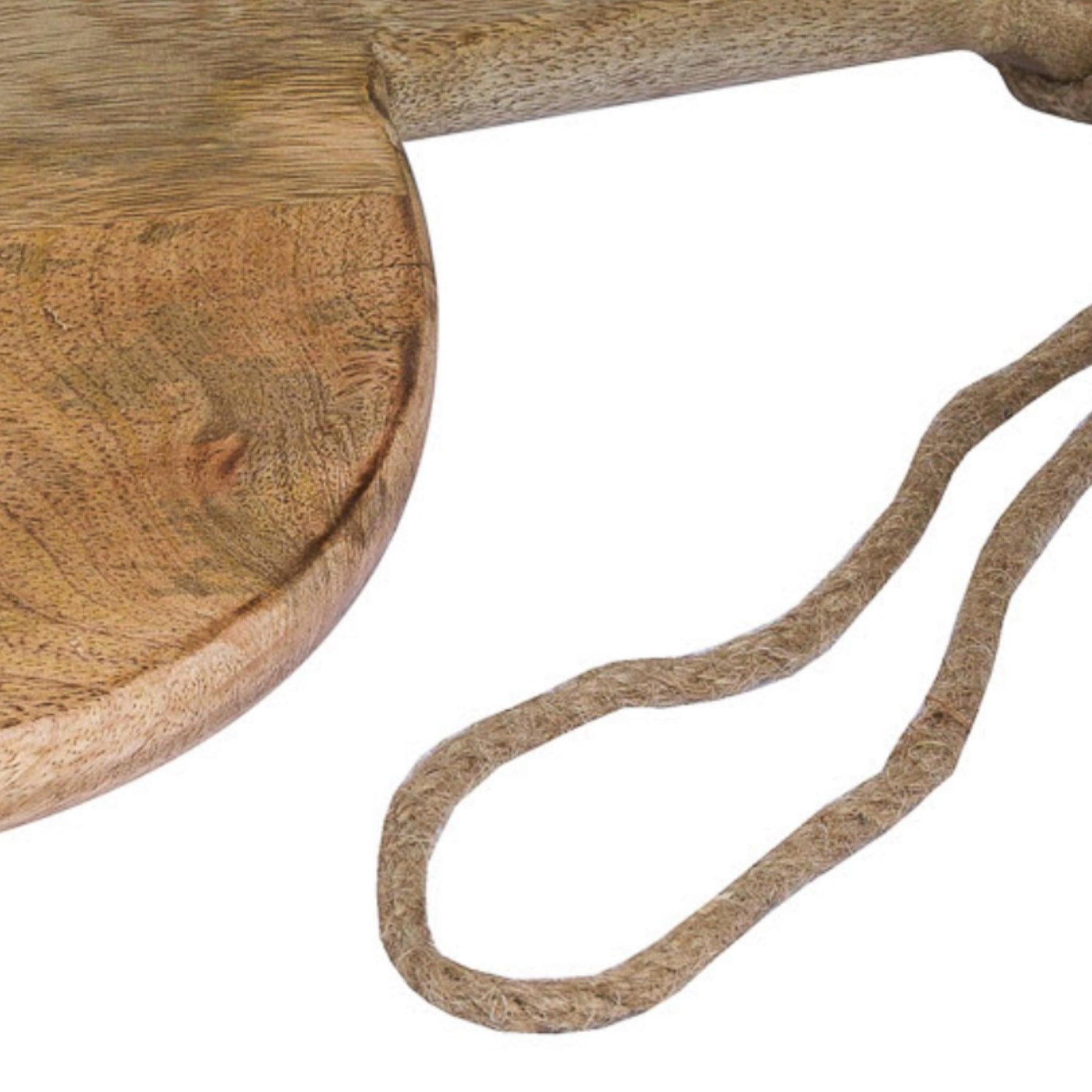 Large Round Hanging Hard Wood Chopping Board - Eudemonia Home Goods