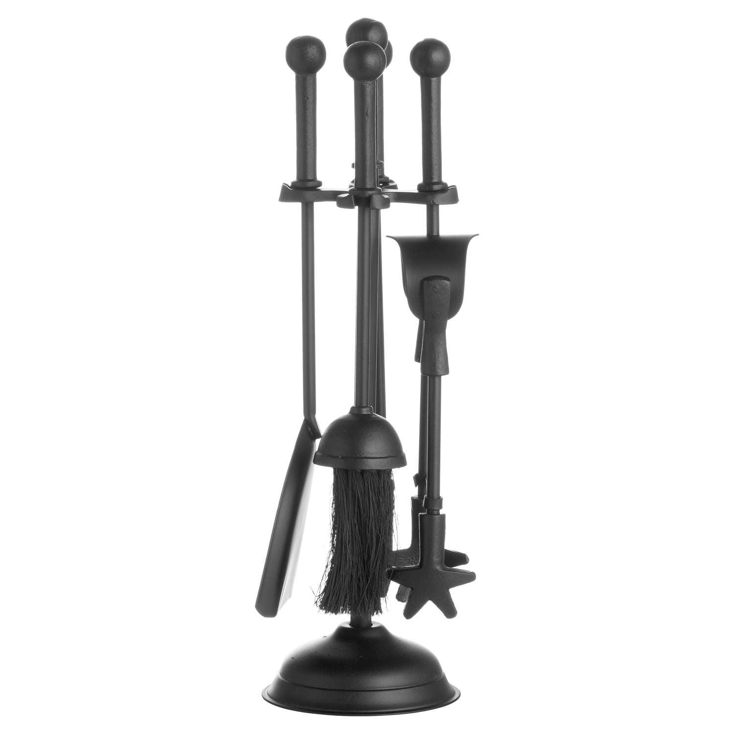 Ball Topped Companion Set In Black - Eudemonia Home Goods