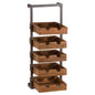 Live Edge Collection 10 Bottle Hanging Wine Rack - Eudemonia Home Goods