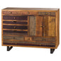 Multi Draw Reclaimed Industrial Chest With Brass Handle - Eudemonia Home Goods