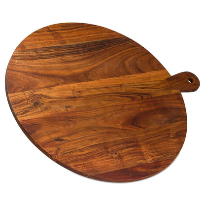Large Round Hardwood Chopping Board - Eudemonia Home Goods