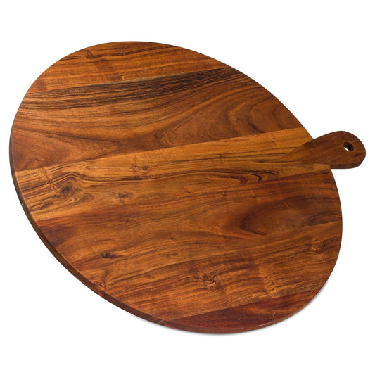 Large Round Hardwood Chopping Board - Eudemonia Home Goods
