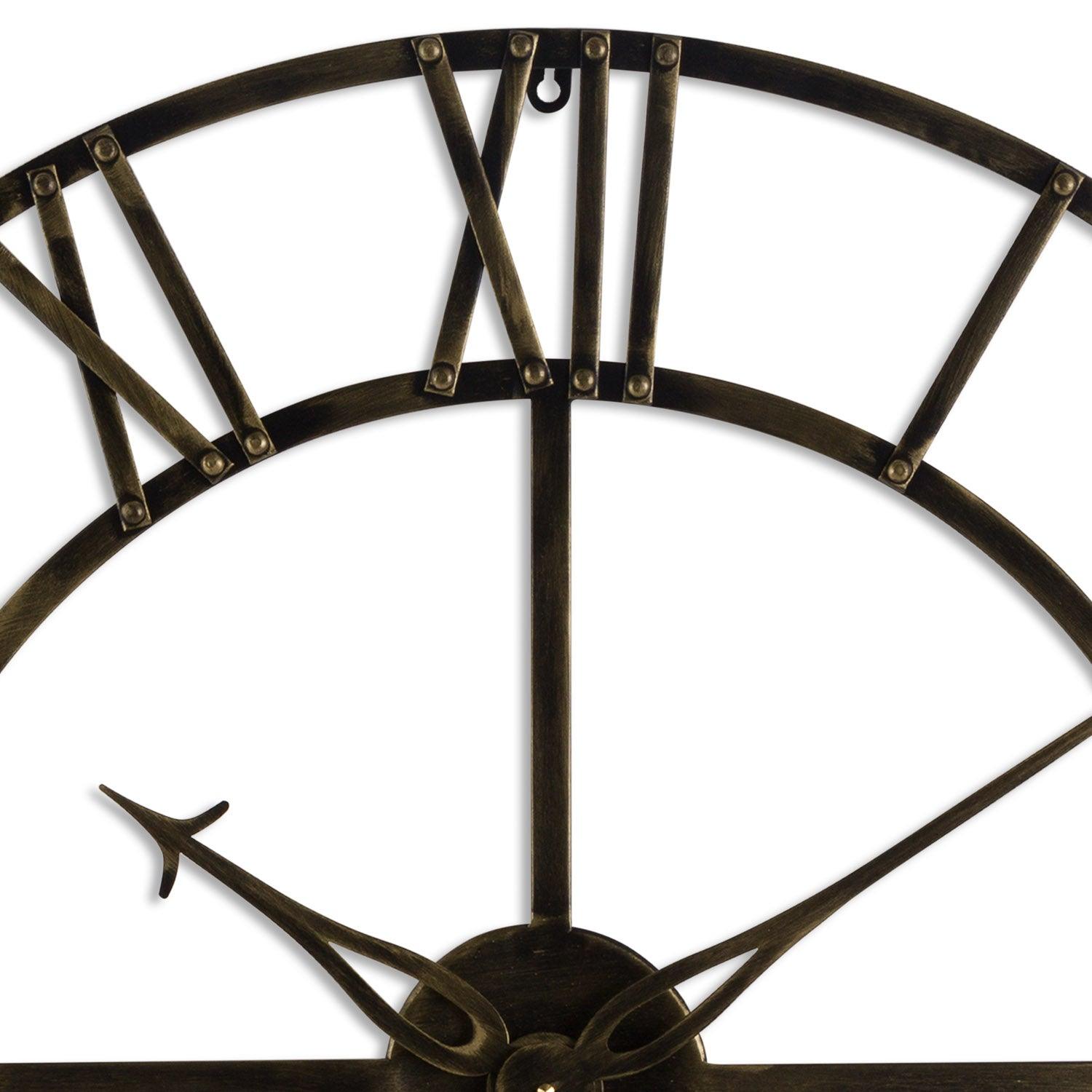 Small Antique Brass Skeleton Clock - Eudemonia Home Goods