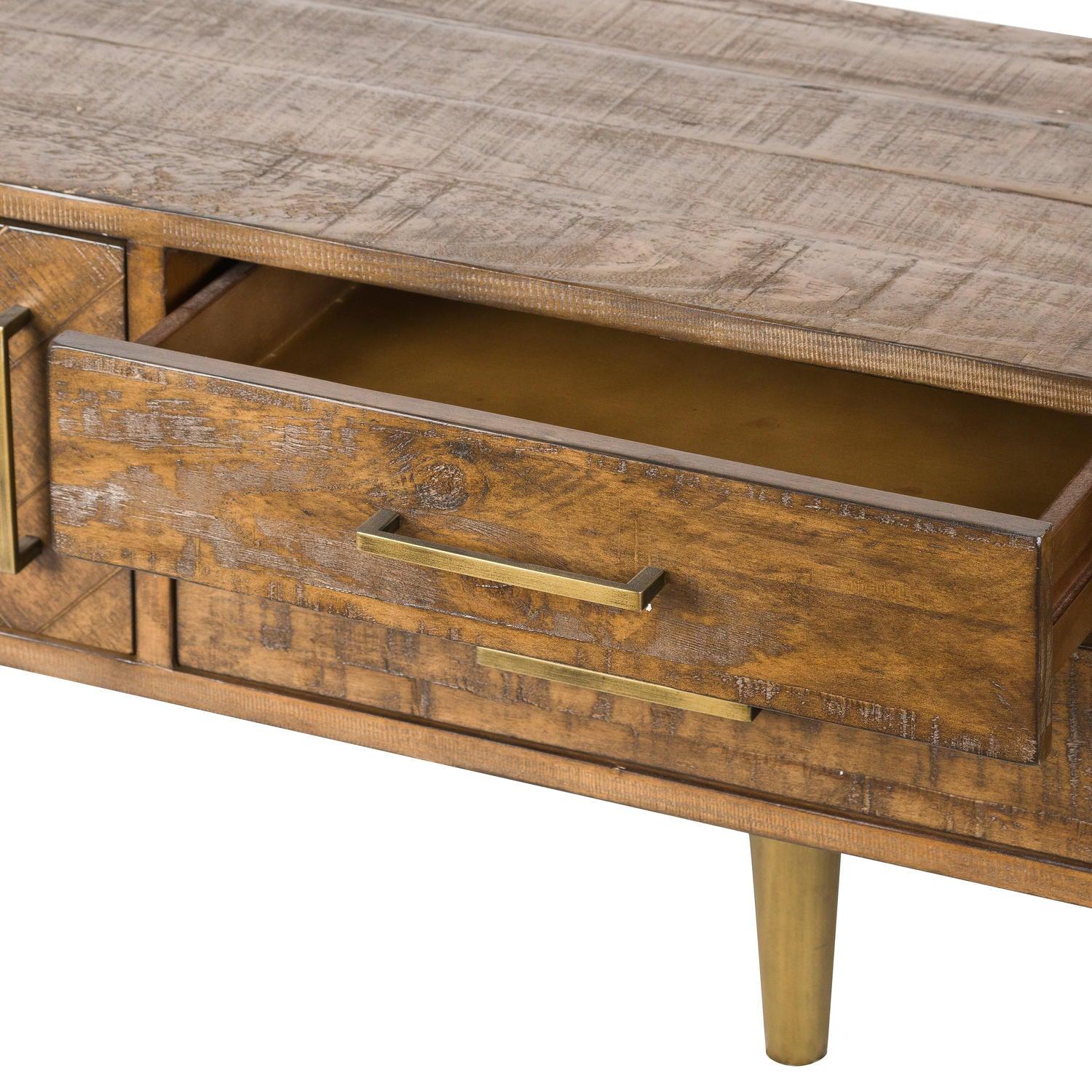 Havana Gold Large Media Unit - Eudemonia Home Goods