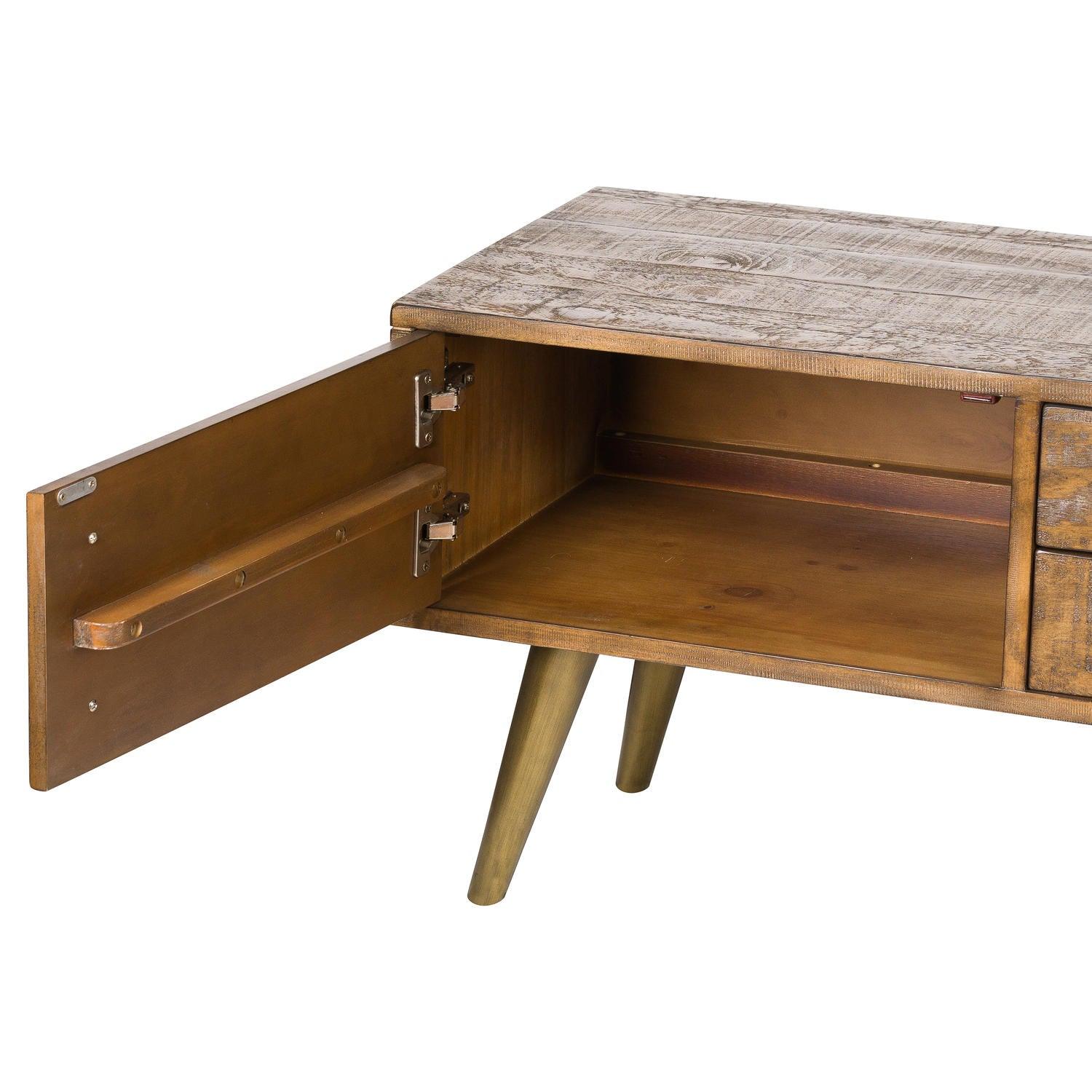 Havana Gold Large Media Unit - Eudemonia Home Goods