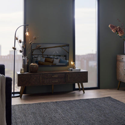 Havana Gold Large Media Unit - Eudemonia Home Goods