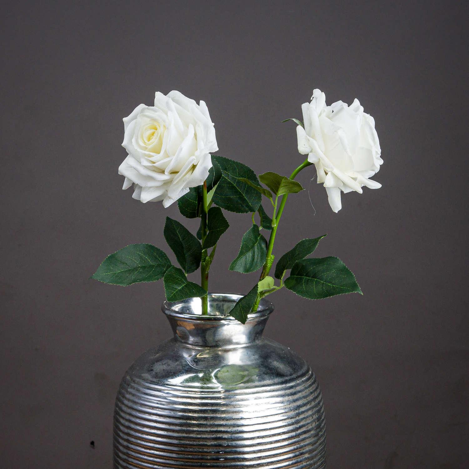 Large White Garden Rose - Eudemonia Home Goods