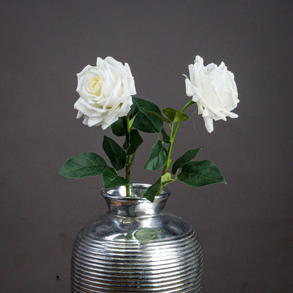 Large White Garden Rose - Eudemonia Home Goods