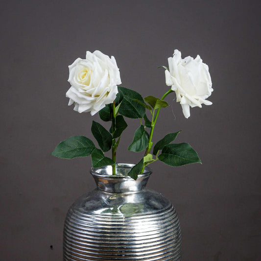 Large White Garden Rose - Eudemonia Home Goods
