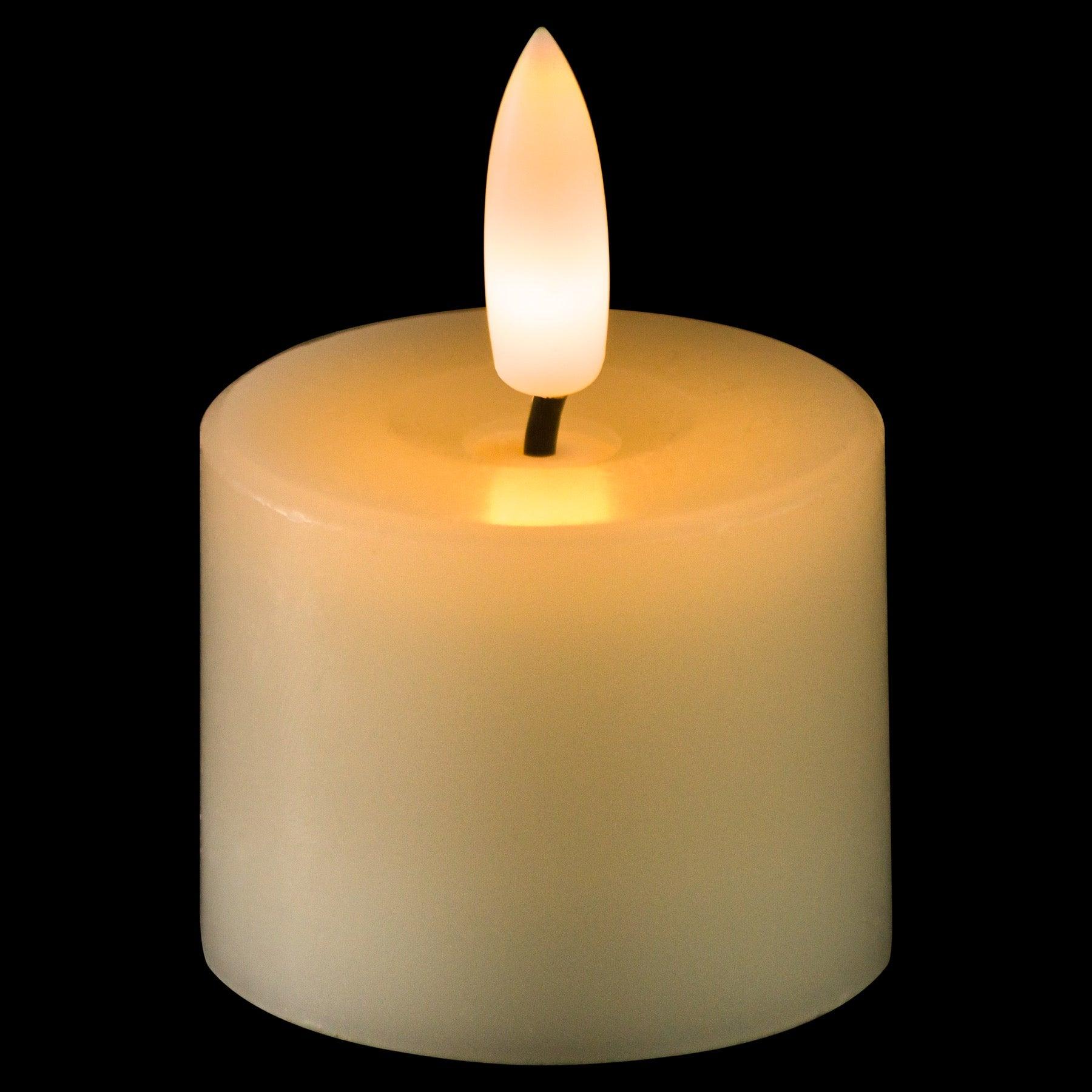 Luxe Collection Set Of 6 Natural Glow Led Tealight Candles - Eudemonia Home Goods