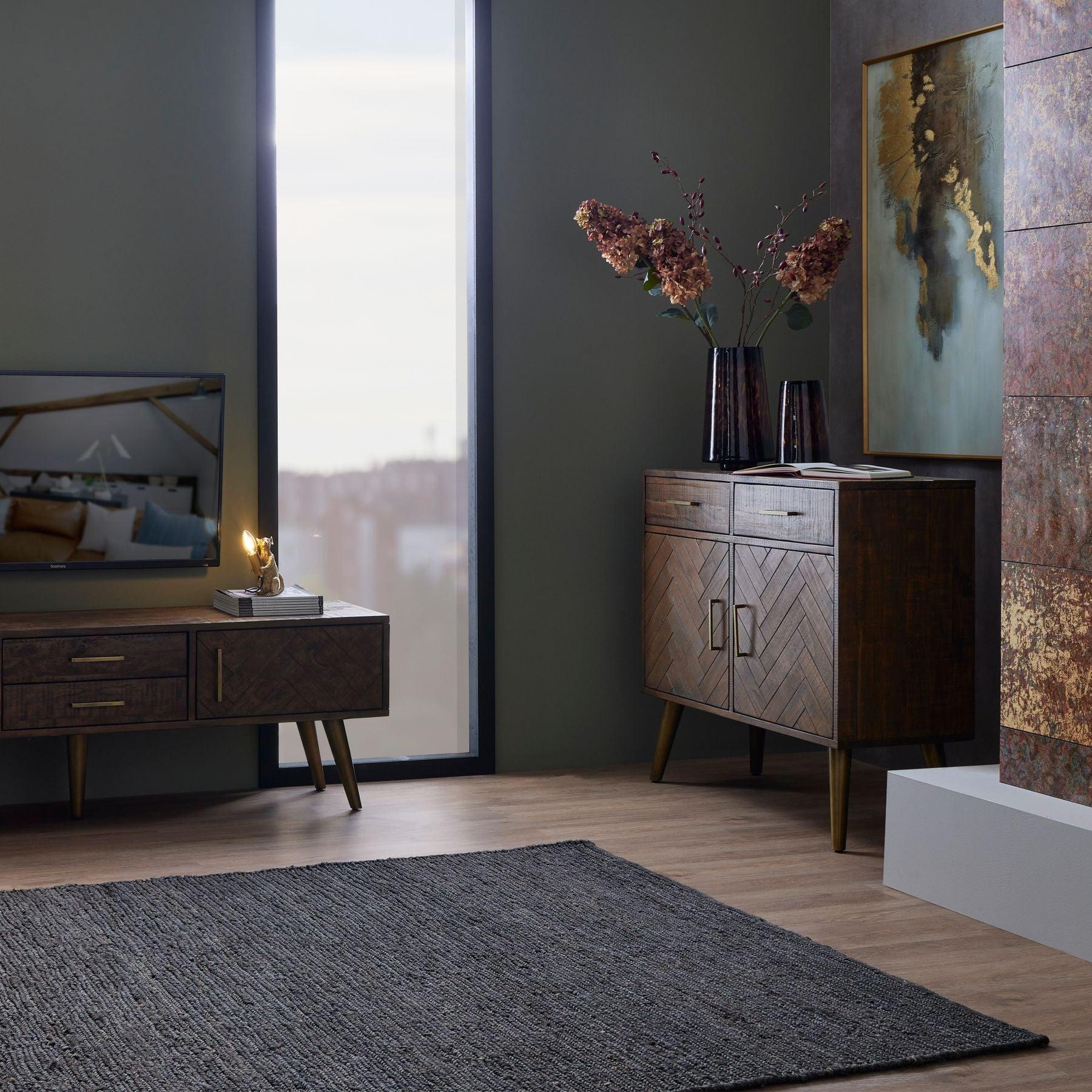 Havana Gold 2 Door 2 Drawer Sideboard - Eudemonia Home Goods