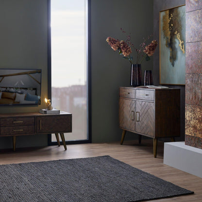 Havana Gold 2 Door 2 Drawer Sideboard - Eudemonia Home Goods